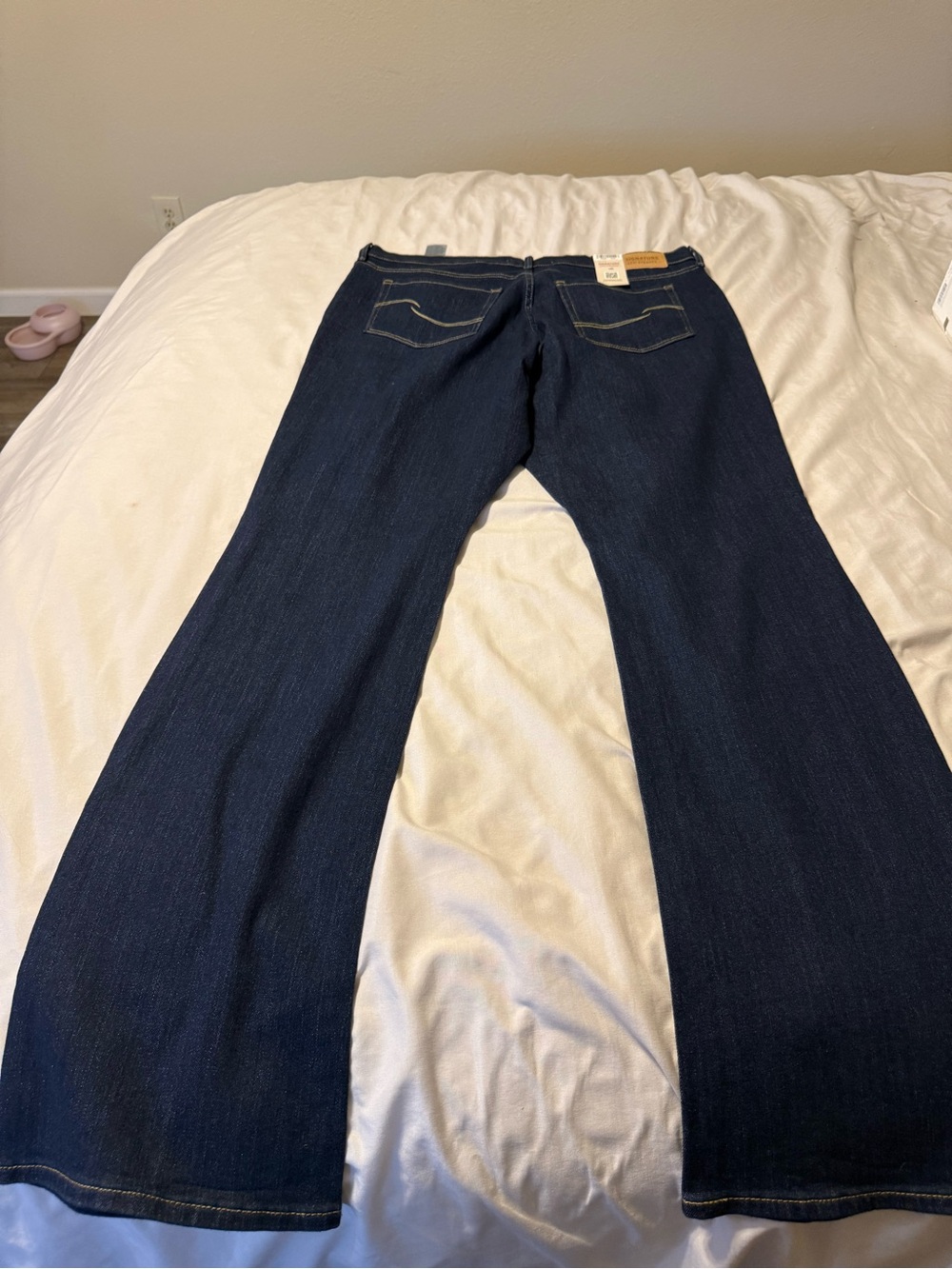 Signature by Levi Strauss Dark Blue Bootcut Jeans - Long